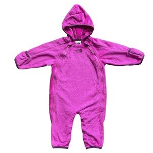 The North Face Infant 3-6 Months Bunting Full Zip Hooded Snow Suit Pink Sherpa